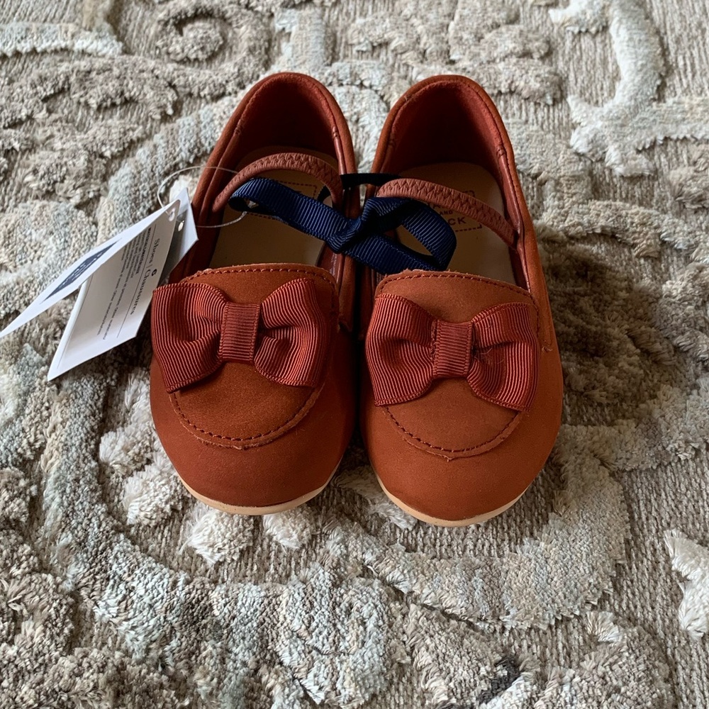 Janie and Jack Girl’s Cognac Loafers
